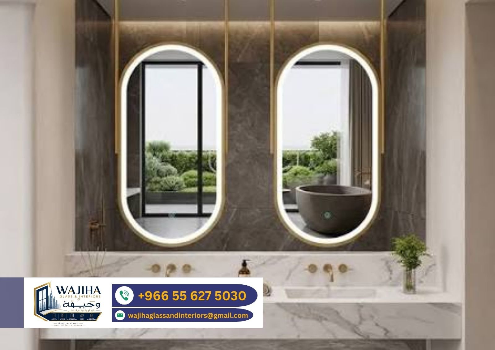Custom bathroom mirror Riyadh Saudi Arabia